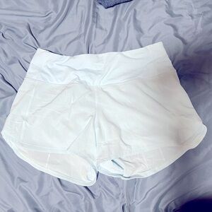 Light blue lululemon speed up shorts
